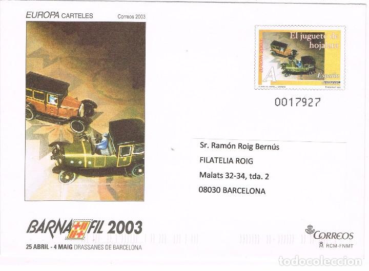 Sellos: 0390. Entero postal tarifa A, Barnafil 2003. Barcelona - Foto 1