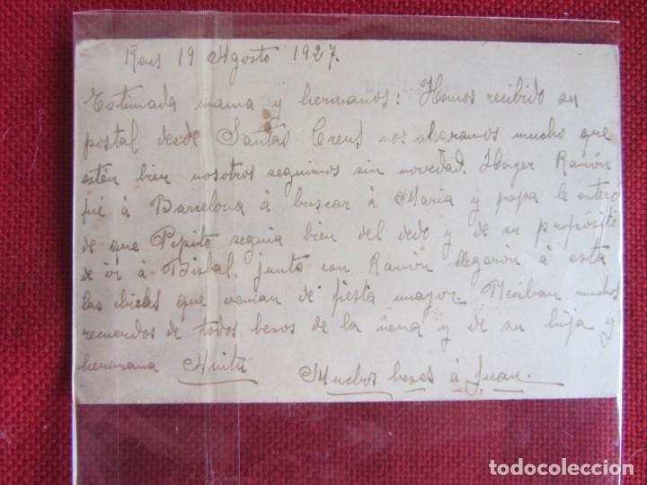 Sellos: TARJETA POSTAL 1927 - Foto 2