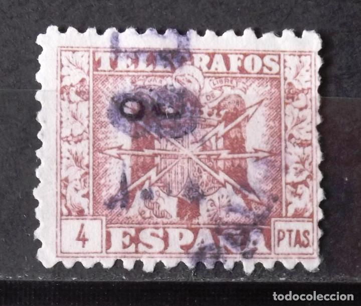 Sellos: Tel&eacute;grafos, 83, usado. Escudo. - Foto 1