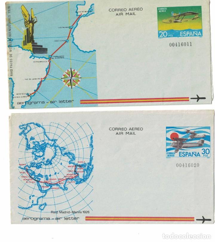 Sellos: Espa&ntilde;a AEROGRAMAS N&ordm; 201-202 1981 NUEVO - Foto 1