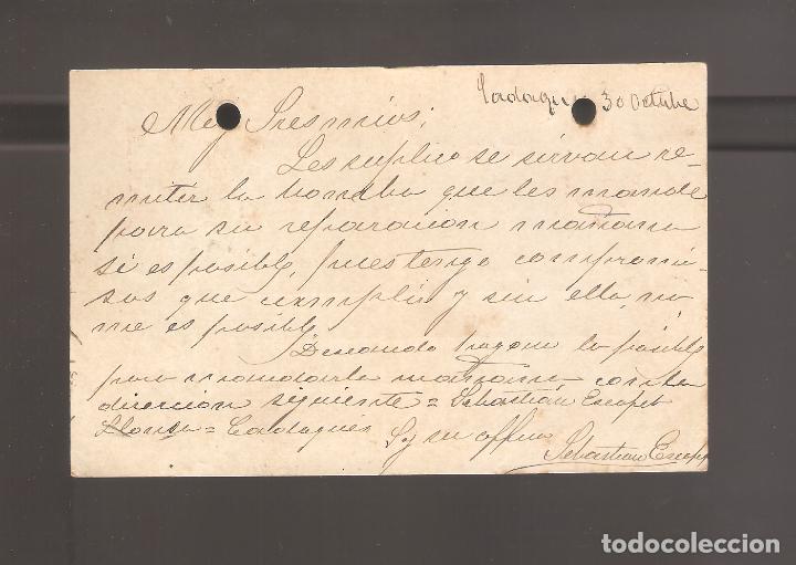 Sellos: 1 postal circulada  a&ntilde;o 1913 - Foto 2