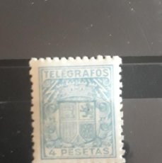 Francobolli: TELEGRAFOS EDIFIL 74 ** 4 PESETAS ESPAÑA 1932