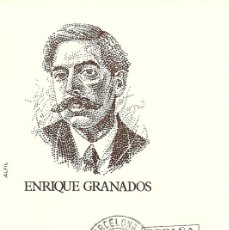 Sellos: TARJETA MÁXIMA DEL COMPOSITOR ENRIQUE GRANADOS , EDIFIL 1831 -PERSONAJES