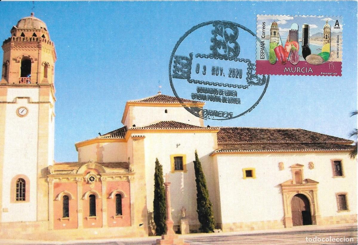 Sellos: ESPA&Ntilde;A. TARJETA MAXIMA PRIMER DIA. SANTUARIO VIRGEN DE LAS HUERTAS. LORCA (MURCIA). 2020