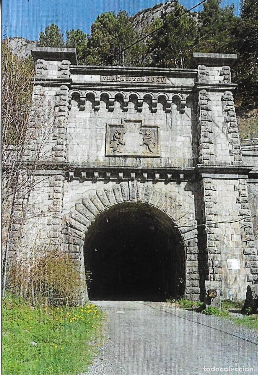 Sellos: ESPA&Ntilde;A. TARJETA PREFRANQUEADA. TUNEL FERROVIARIO Y ESTACION HISTORICA. CANFRANCA (HUESCA)