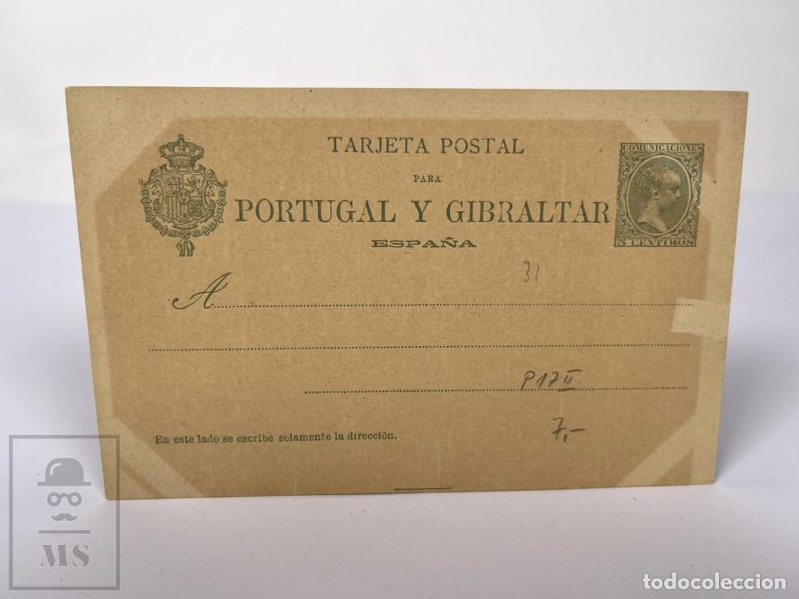 Sellos: Tarjeta Entero Postal - Alfonso XIII - 1893 Tipo Pel&oacute;n - Edifil 34 - Sin Circular