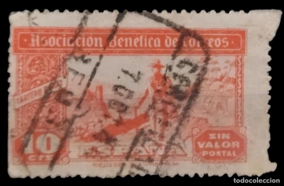 Sellos: ASOCIACI&Oacute;N BEN&Eacute;FICA DE CORREOS. FECHADOR REUS. USADO.