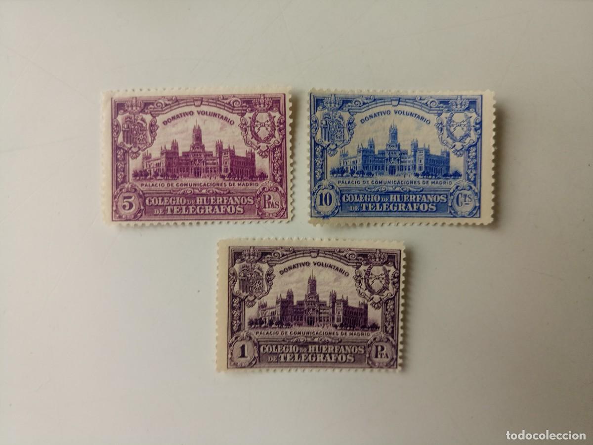 Timbres: Beneficencia Hu&eacute;rfanos de tel&eacute;grafos del a&ntilde;o 1927 Edifil 1/3 en nuevo**