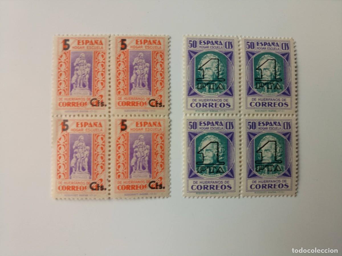 Timbres: Beneficencia EN BL4 del a&ntilde;o 1938 Edifil 27/28 en nuevo**