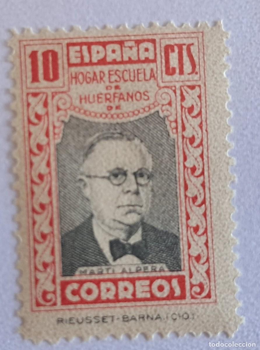 Sellos: Beneficencia Hogar Escuela de Huerfanos Marti Alpera sellos Espa&ntilde;a 1937 edifil 13