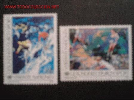 Timbres: DEPORTES. ESQUI Y TENIS DOBLE MIXTO