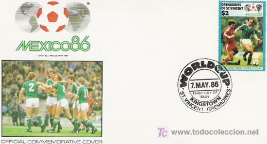 Timbres: RARO Y BONITO SOBRE OFICIAL DE LA FIFA DEL MUNDIAL DE MEXICO 86
