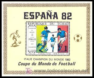 Sellos: TCHAD 1982 HB (1f) S/D M82 - Foto 1