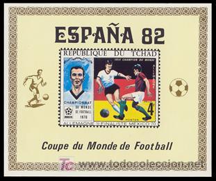 Sellos: TCHAD 1982 HB (4f) S/D M82 - Foto 1