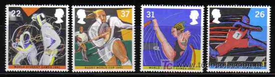 Timbres: INGLATERRA JUEGOS MUNDIALES DE ESTUDIANTES 1991