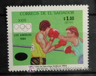 Timbres: EL SALVADOR 1984  JUEGOS OLIMPICOS DE LOS ANGELES 1 SELLO