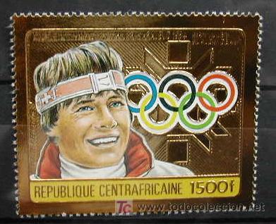 Timbres: CENTROAFRICA 1984 JUEGOS OLIMPICOS DE SARAJEVO 84 (SELLO DE ORO)