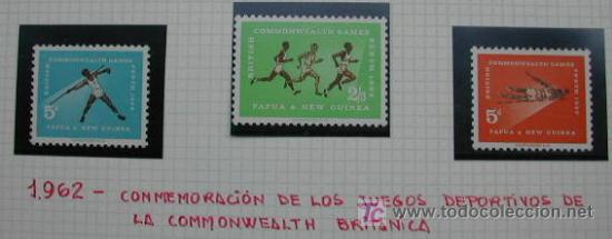 Timbres: PAPUA Y NUEVA GUINEA 1962 JUEGOS DE LA COMMONWEALH - YVERT 50/52