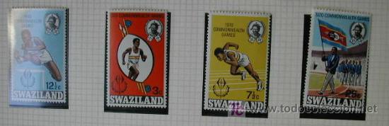 Timbres: SWAZILAND 1970 JUEGOS DE LA COMMONWEALTH SERIE DE 4 SELLOS