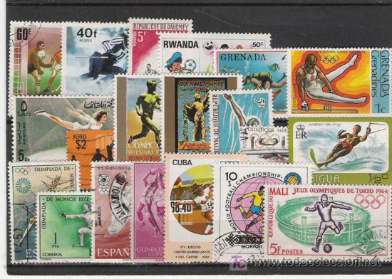 Timbres: LOTE DE SELLOS DEL TEMA DEPORTES