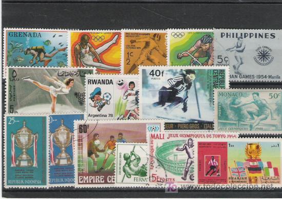 Timbres: LOTE DE SELLOS DEL TEMA DEPORTES