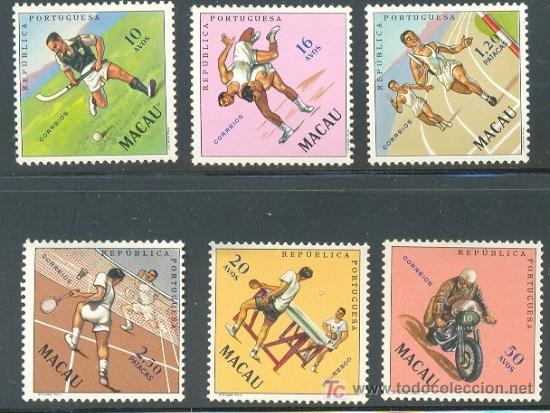 Briefmarken: MACAU 1962 DEPORTES 6 SELLOS