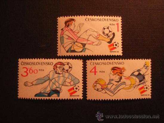 Timbres: FUTBOL. SERIE DE CHECOSLOVAQUIA N&ordm; YVERT 2470/2*** A&Ntilde;O 1982. CAMPEONATO MUNDIAL DE FUTBOL ESPA&Ntilde;A 82
