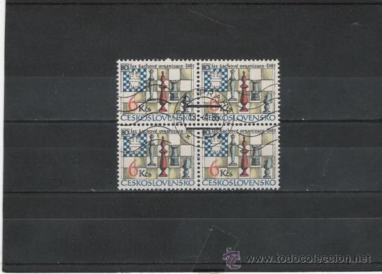 Timbres: TEMA AJEDREZ BONITO BLOQUE DE CUATRO