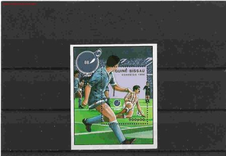 Timbres: PRECIOSO HOJA  BLOQUE DE FUTBOL
