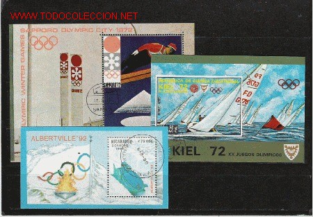 Timbres: TEMA DEPORTES   BONITO LOTE DE HOJITAS BLOQUE
