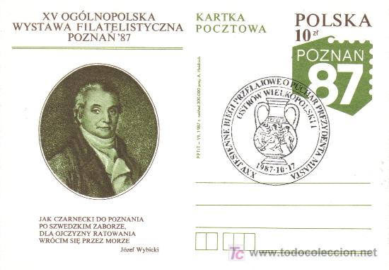 Timbres: POLONIA ENTERO POSTAL 1987 MAT DEPORTES ARTE ORFEBRER&Iacute;A