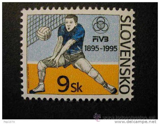 Timbres: ESLOVAQUIA 1995 CENTENARIO DEL VOLLEY BALL 1 SELLO YVERT 197