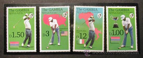Briefmarken: GAMBIA 1992 GOLF, EL DEPORTE DEL PRESIDENTE DAWDA KAIRABA JAWARA 4 SELLOS