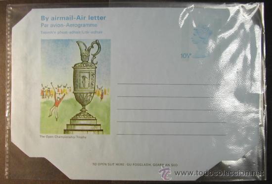 Briefmarken: GRAN BRETA&Ntilde;A AEROGRAMA DE GOLF