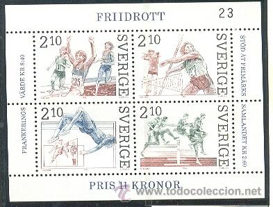Sellos: SUECIA 1986 - ATLETISMO  - Yvert BLOCK 14