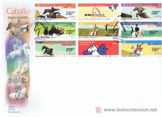 Sellos: SPD Campeonatos Mundiales de Hipica de Jerez Ed 3898-9-0-1-2-3-3904 VALOR 2012 CATALOGO 9.50 EUROS