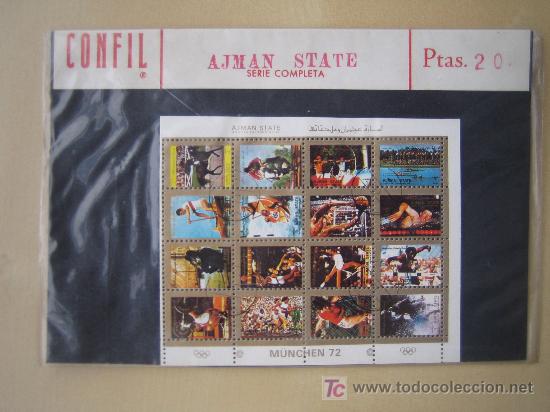 Selos: Serie completa sellos ajman state - juegos olimpicos de munic 1972