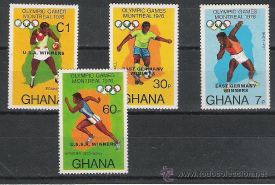 Selos: TEMA DEPORTES SERIE N&ordm; 577/580 DE GHANA