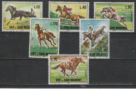 Sellos: TEMA DEPORTES SERIE N&ordm; 660/665 DE SAN MARINO