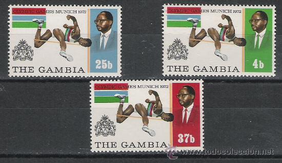 Sellos: TEMA DEPORTES SERIE N&ordm; 265/267 GAMBIA