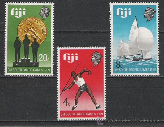Sellos: TEMA DEPORTES SERIE N&ordm; 259/261 DE LAS ISLA FIJI
