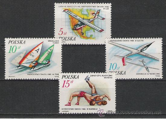 Sellos: TEMA DEPORTES SERIE N&ordm; 2573/2578 DE POLONIA