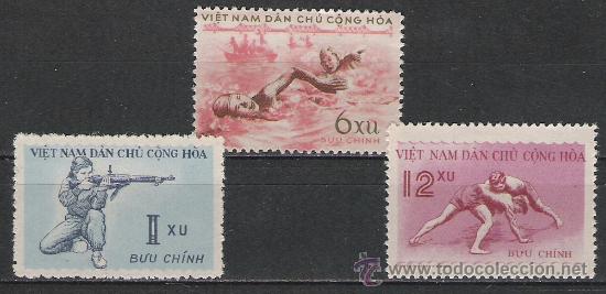 Sellos: TEMA DEPORTES SERIE N&ordm;  172/174 DE VIET NAM