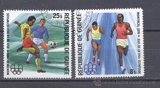 Sellos: JJOO. MONTREAL 76- REPUBLICA  DE GUINEA,- PRECANCELADOS