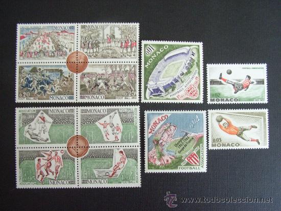 Sellos: FUTBOL. MONACO N&ordm; YVERT 620/1*** A&Ntilde;O 1963  CENTENARIO DEL FUTBOL