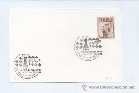 Selos: AJEDREZ. CUBA. MATASELLOS ESPECIAL 70 ANIV. CAPABLANCA CAMPEON DEL MUNDO 1991