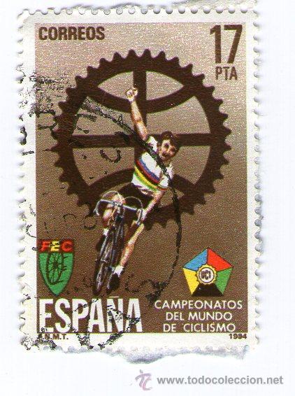 Selos: sello / vi&ntilde;eta tematica de campeonatos del mundo del ciclismo a&ntilde;o 1994