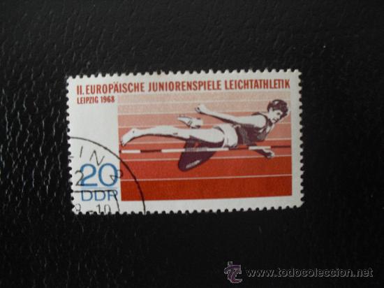 Selos: 1 sello Deporte, atletismo, DDR, Republica Democr&aacute;tica Alemania.