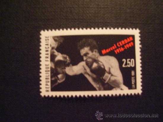 Sellos: BOXEO,FRANCIA N&ordm; YVERT 2729***. A&Ntilde;O 1991  75 ANIVERSARIO NACIMIENTO MARCEL CERDAN