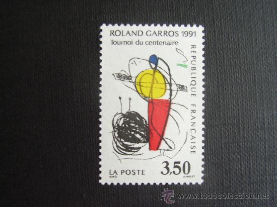 Selos: TENIS. FRANCIA N&ordm; YVERT 2699***.A&Ntilde;O 1991- CENTENARIO TORNEO ROLAND GARROS